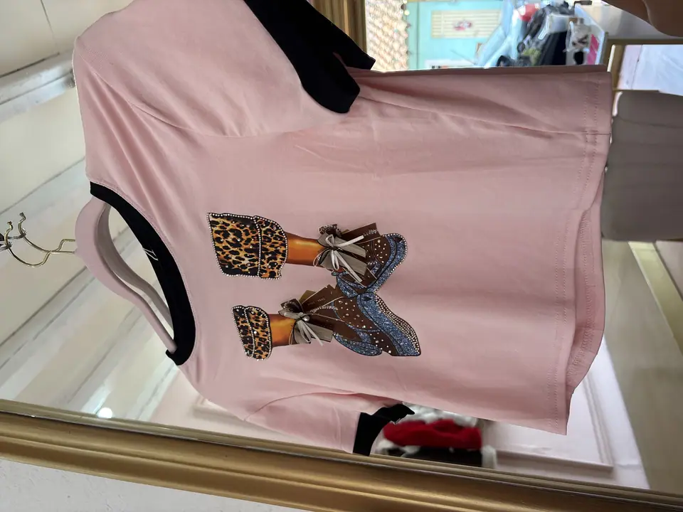 Blusa zapatos rosa