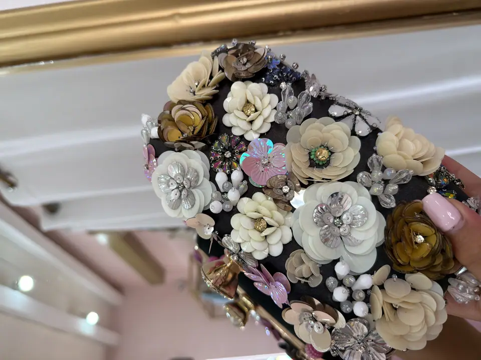 Bolsa de flores brillos