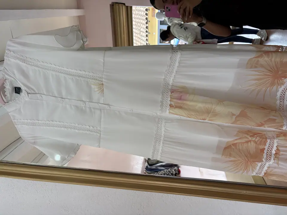 Vestido blanco amarillo