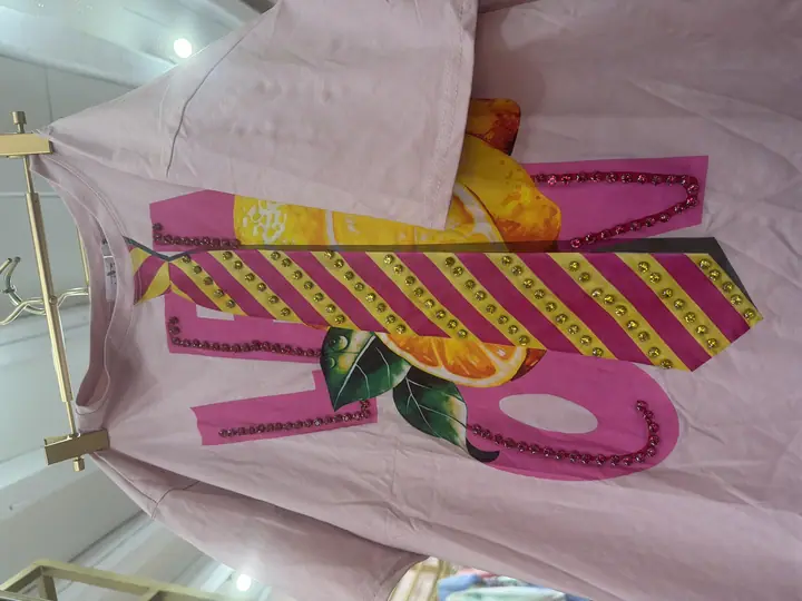 Blusa de limón brillos