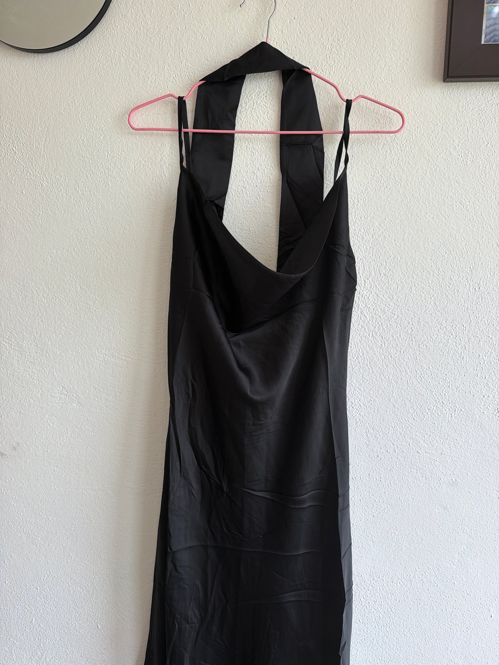 Vestido largo de satin