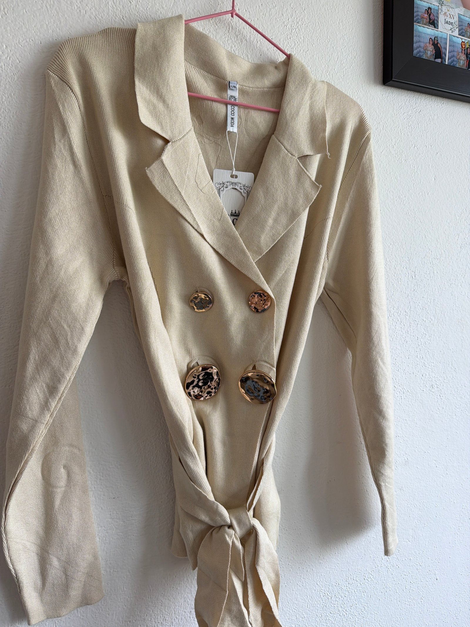 Conjunto de suéter largo con falda
