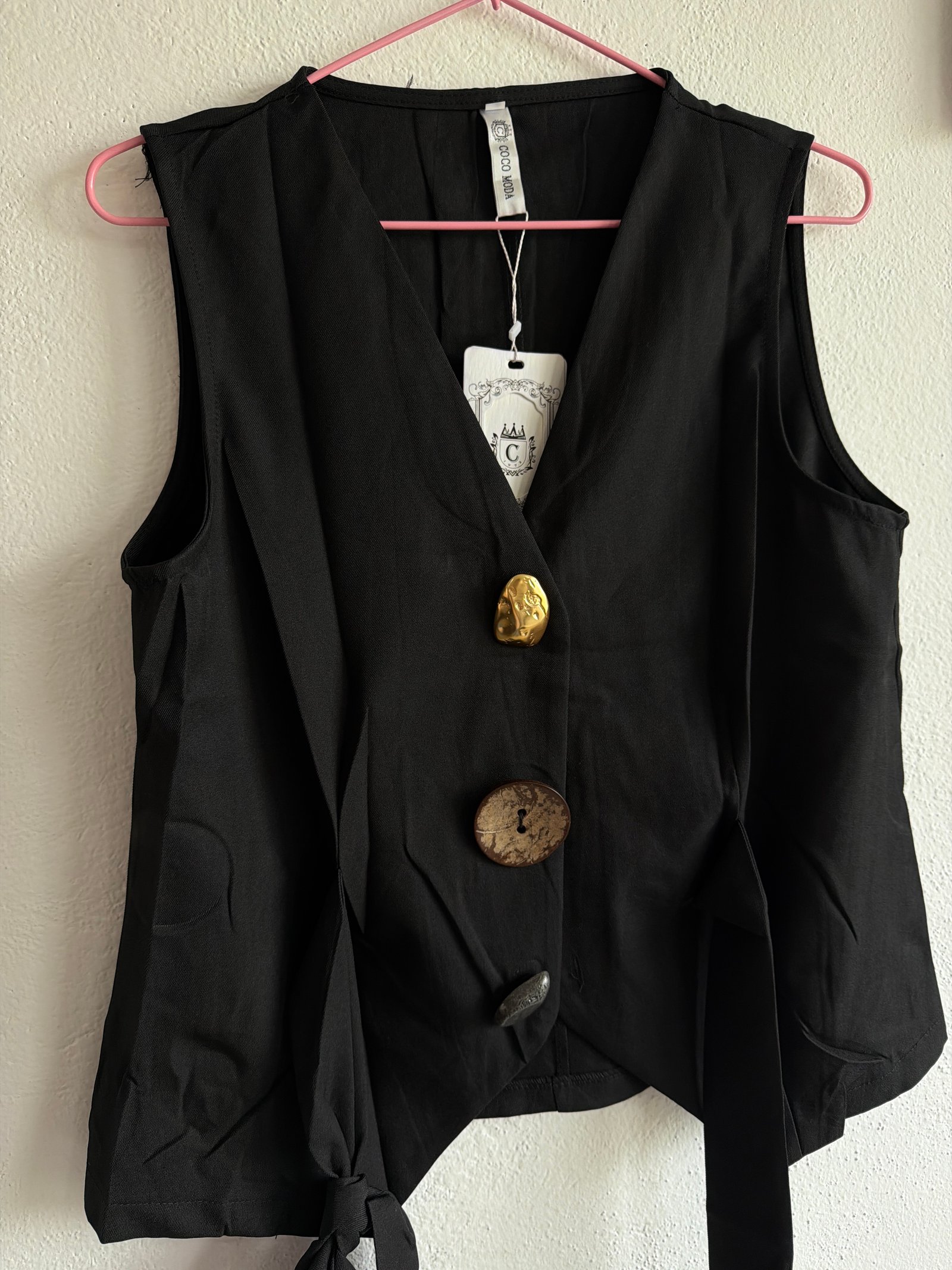 Conjunto negro botón grande