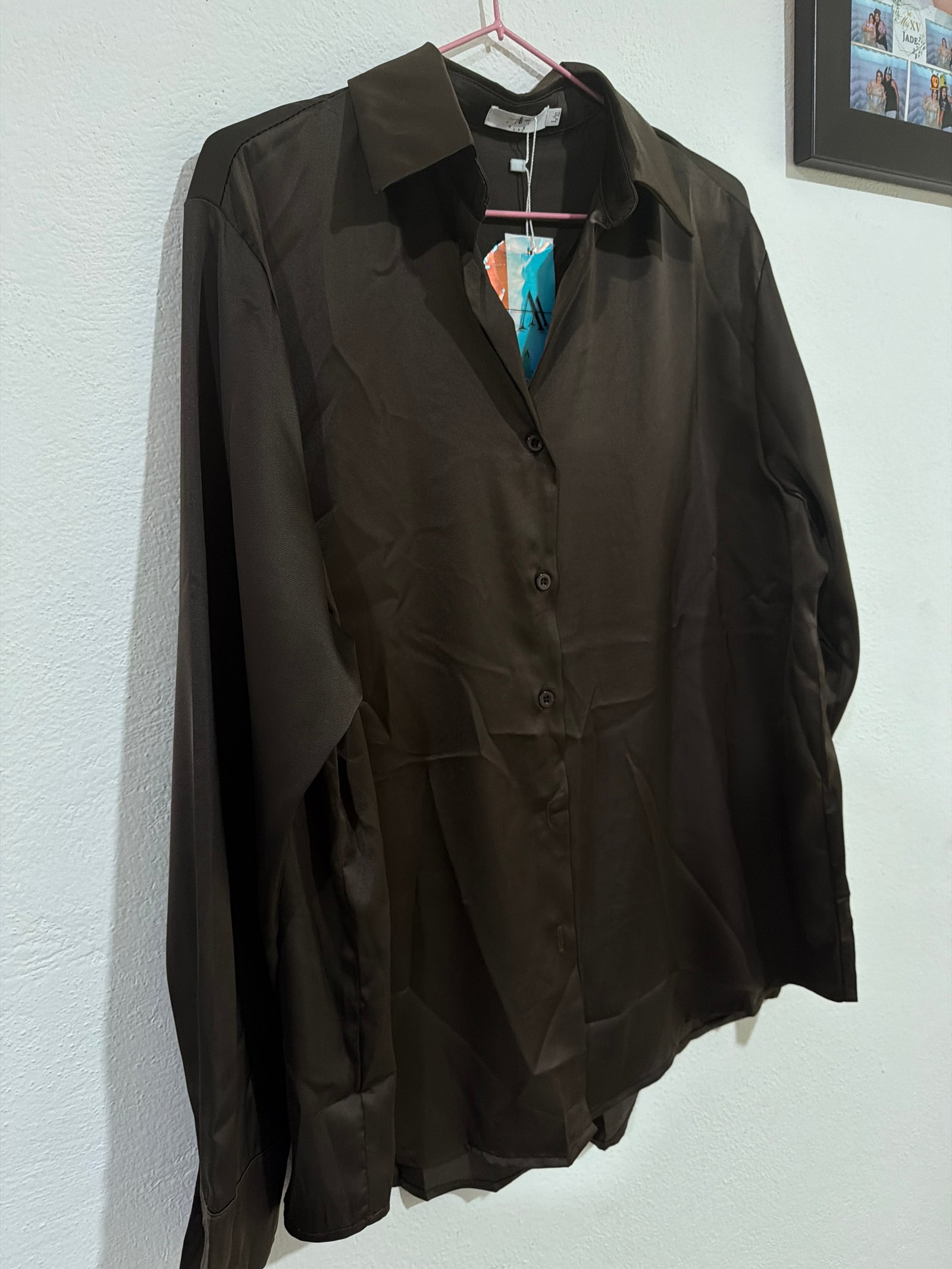 Camisa de satin lisa